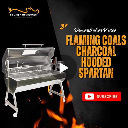 Flaming Coals Charcoal Hooded Spartan Product Demonstration Video