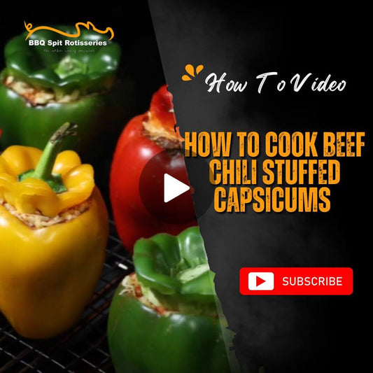 How to cook Beef Chili Stuffed Capsicums in the Flaming Coals Offset Smoker