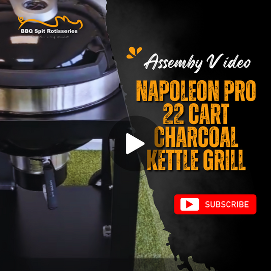 Napoleon Pro 22 Cart Charcoal Kettle Grill Assembly Video