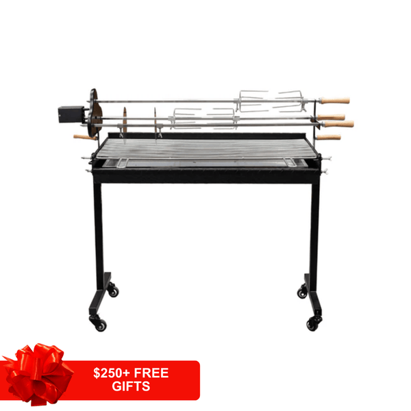 3 Skewer Cyprus Spit Roaster with Charcoal BBQ by Flaming Coals