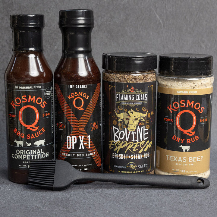 Beef Rub & Sauce 4 Pack by Kosmos Q