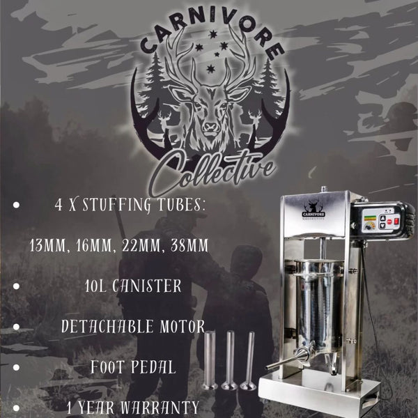 Vertical 10L Electric Sausage Filler | Carnivore Collective