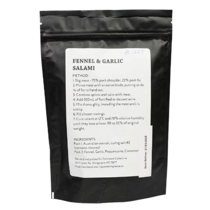 Salami Spice Fennel + Garlic | Home Butchery - BBQ Spit Rotisseries