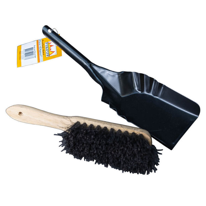 Fireplace Brush and Shovel Cleaning Set - Dustpan by Outdoor Magic