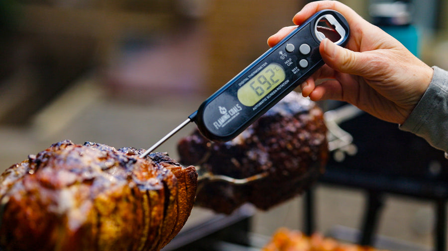 Portable Digital Economic BBQ Custom 240 Degree Rotation Probe Thermometer BBQ Spit Rotisseries