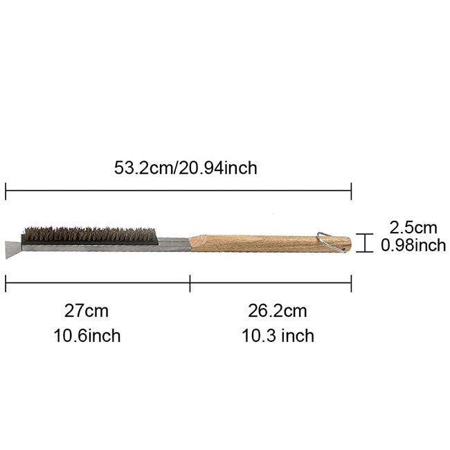 Natural Fibre Pizza Oven Brush|Stone Cleaning Brush