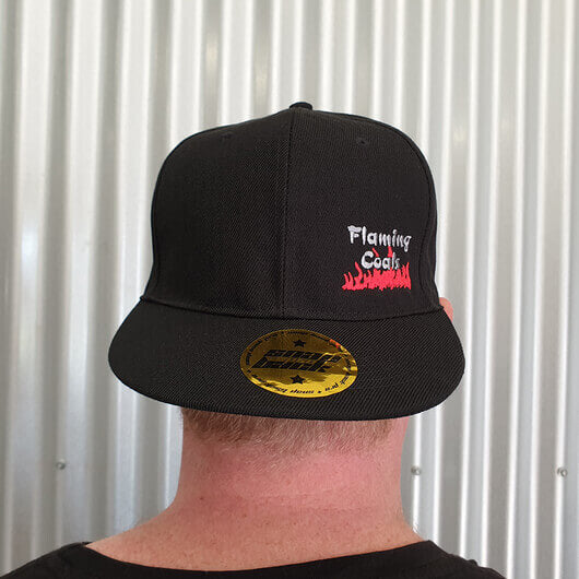 Flaming Coals BBQ Hat/Cap FC Logo Grey - Flat Brim & Trucker