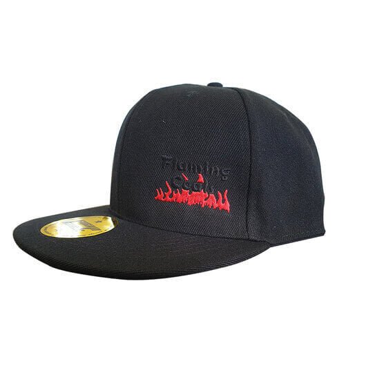 Flaming Coals BBQ Hat/Cap FC Logo Black - Flat Brim & Trucker