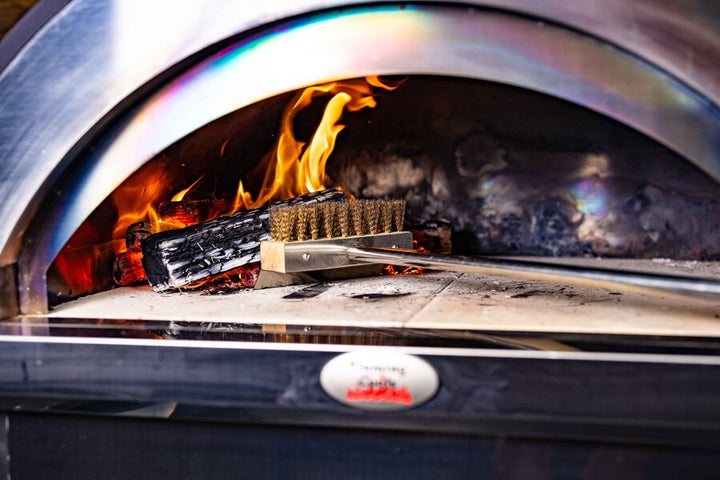 Stainless Steel Pizza Oven Brush - Flaming Coals