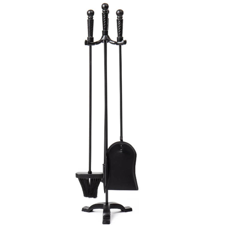 Black Finish Fire Tool Set - 3 Piece plus Stand | Outdoor Magic