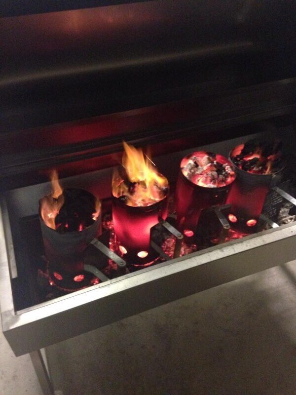 Mega Size 9L Charcoal Fire Starter Chimney - Flaming Coals