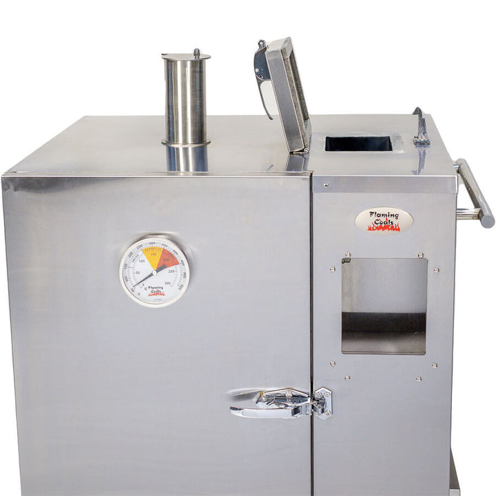 Gravity Feed Smoker - Flaming Coals Restaurant grade Gravity smoker for ...