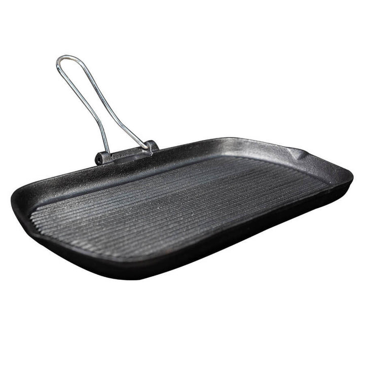 Cast Iron Grill Pan with Folding Handle | Vogue