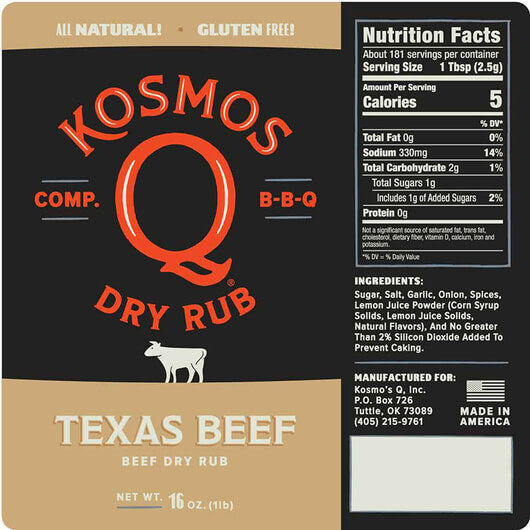 Kosmos Q Texas Beef Rub