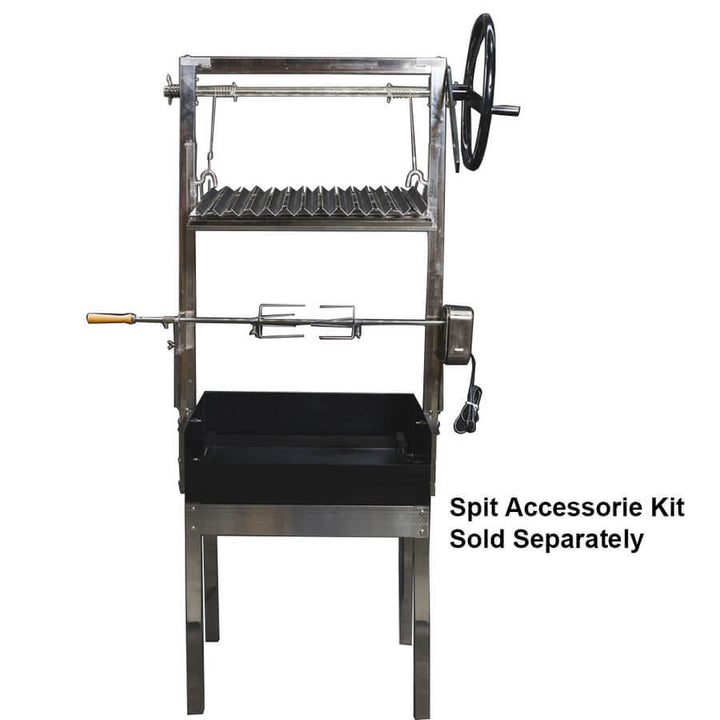Argentine Parrilla Asado Grill With Spit Rotisserie Kit Option