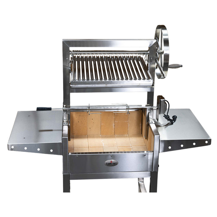 Stainless Steel Parrilla Argentinian BBQ with Rotisserie 885mm x 550mm