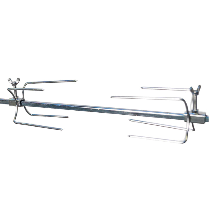 Small 4 Prong Rotisserie Fork for Chicken - 10mm square x 2 - Flaming Coals