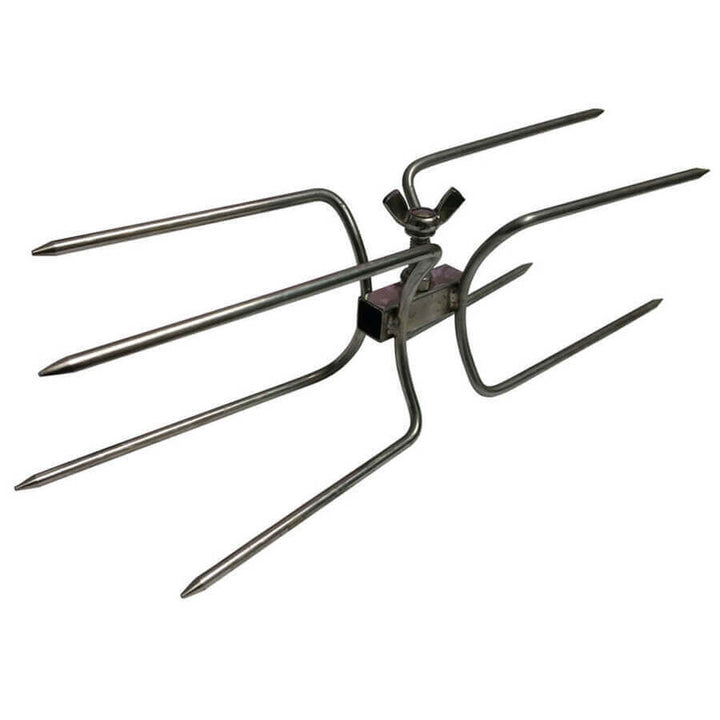 Double Ended Rotisserie Fork/Prong - 10mm Square - Flaming Coals
