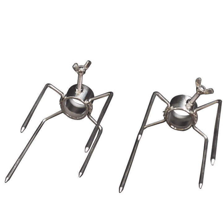 Rotisserie Prong Kit for Cooking 2 Chickens - 10mm Square - Flaming Coals