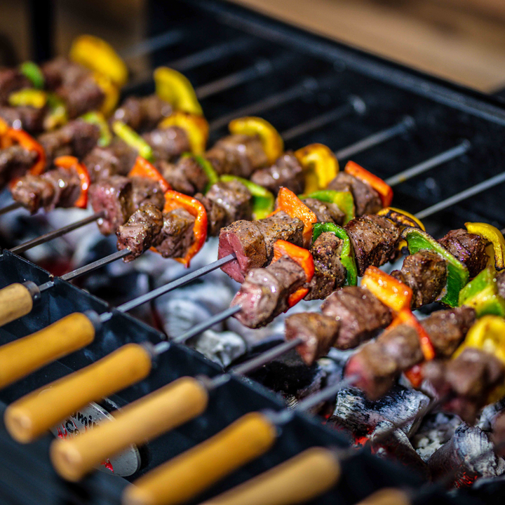 Kebab Rotating Mechanism for Grill - Flaming Coals