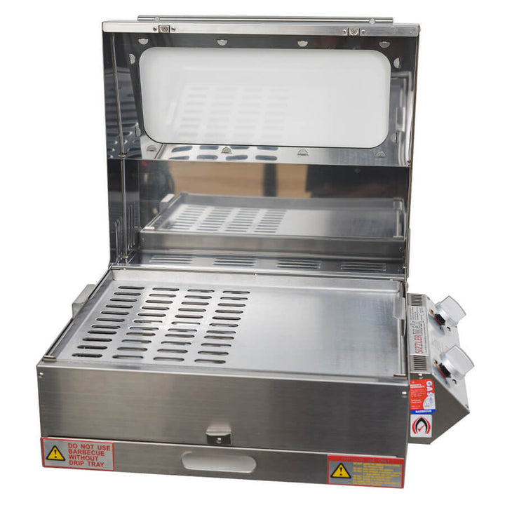 Caravan BBQ - Sizzler 2 Max High Lid - 1/2 Grill & 1/2 Hotplate