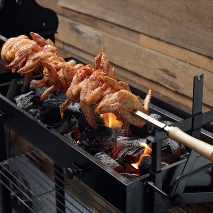 Cyprus Spit Roast Skewer- 10mm x 750mm- 3x - Flaming Coals