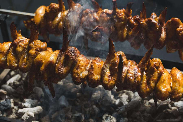 Cyprus Spit Roast Skewer- 10mm x 750mm- 3x - Flaming Coals