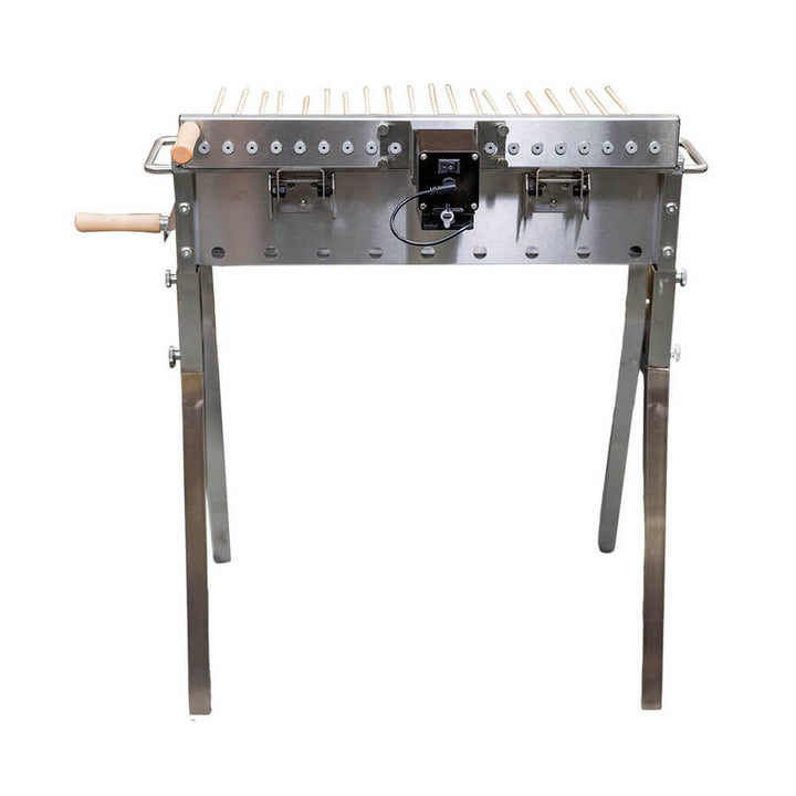 Stainless Steel Hibachi BBQ with 20 kebab skewers by Flaming Coals