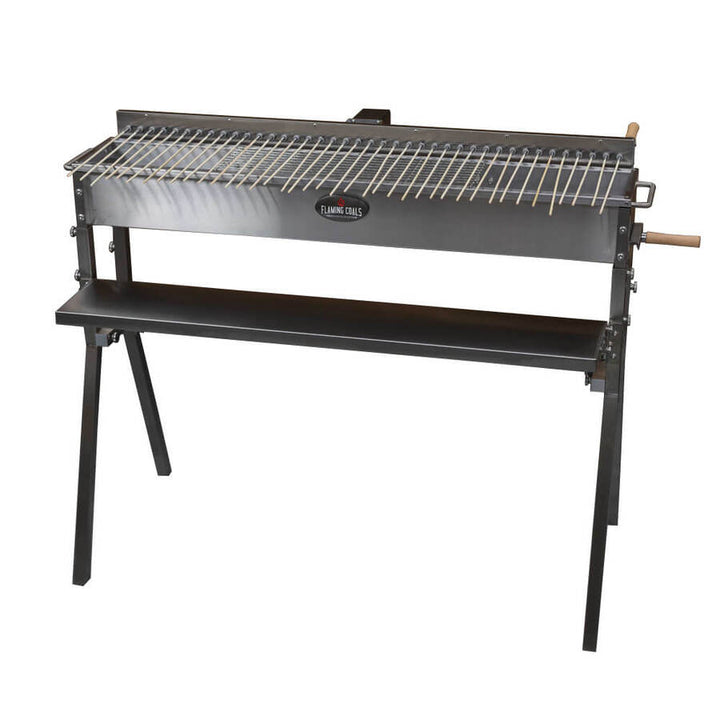 Stainless Steel Hibachi BBQ with 40 kebab skewers by Flaming Coals