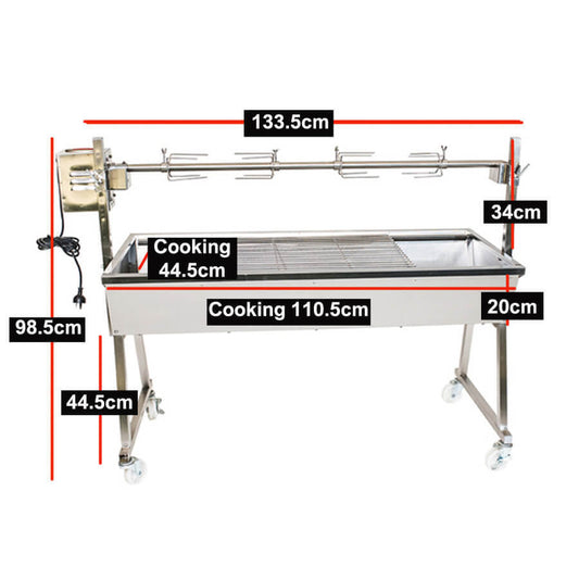 The Minion 1200 Stainless Steel Spit Rotisserie - Bundle