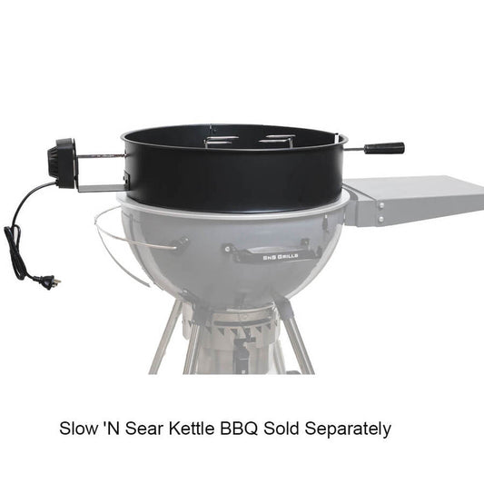 57cm Kettle Rotisserie Kit | Flaming Coals - BBQ Spit Rotisseries