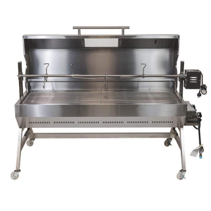 DUAL FUEL Charcoal and Gas Spit Roaster 1500mm | Flaming Coals