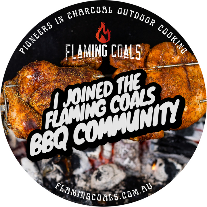 BBQ Community Stickers | Flaming Coals 