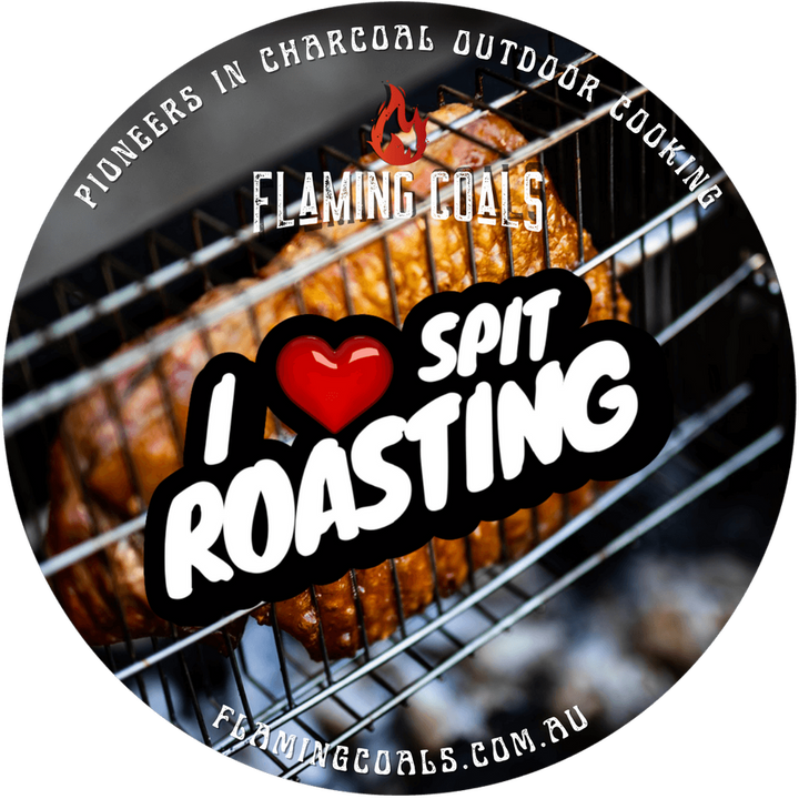 Funny BBQ Stickers | Flaming Coals