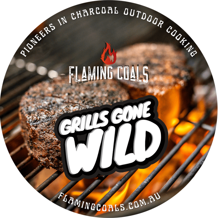 Funny BBQ Stickers | Flaming Coals