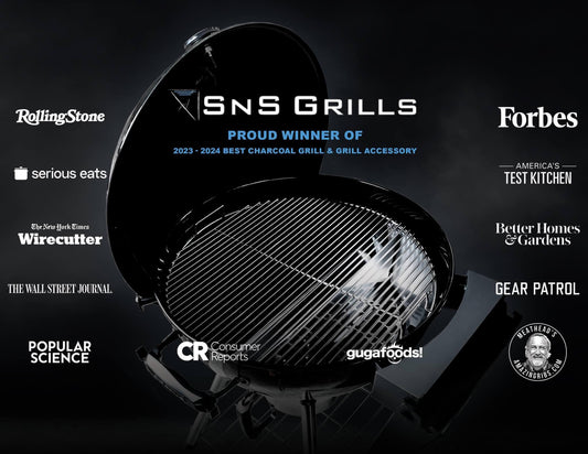 SNS Grills - Slow 'N Sear Kettle BBQ- Black Combo