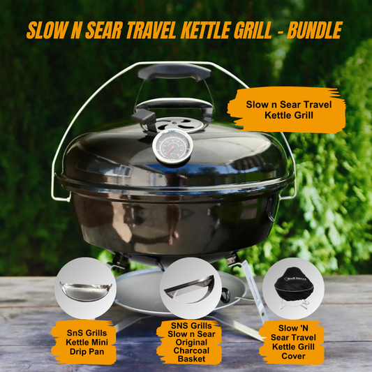 Slow n Sear Travel Kettle Grill - Bundle