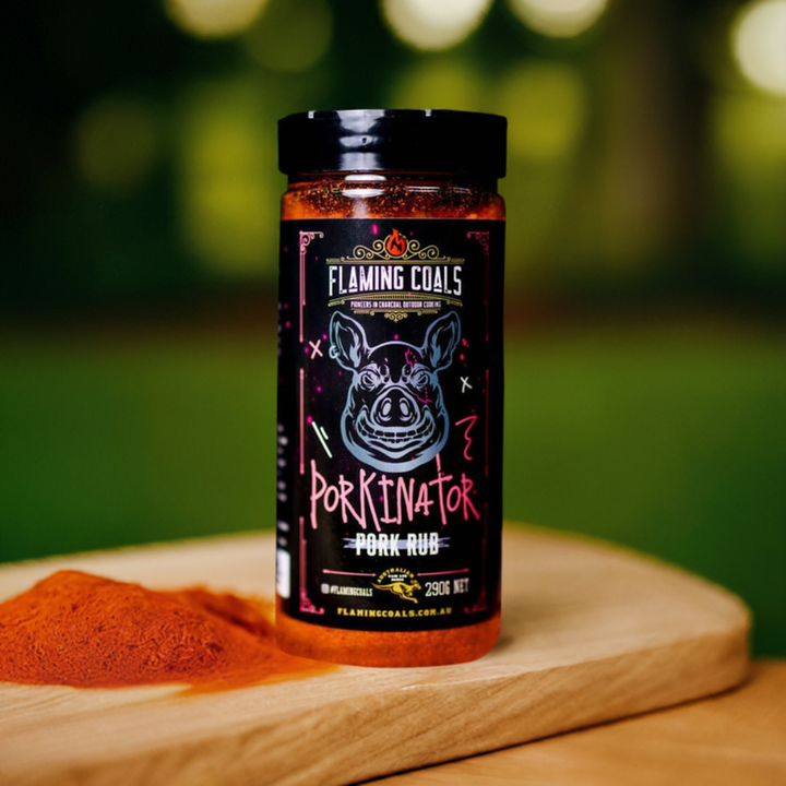 The Porkinator Pork Rub | Flaming Coals - BBQ Spit Rotisseries