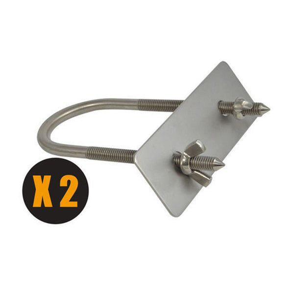 Stainless Steel Back Brace U Bolt for BBQ Rotisserie by Flaming Coals
