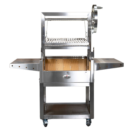 Stainless Steel Parrilla Argentinian BBQ with Rotisserie 885mm x 550mm