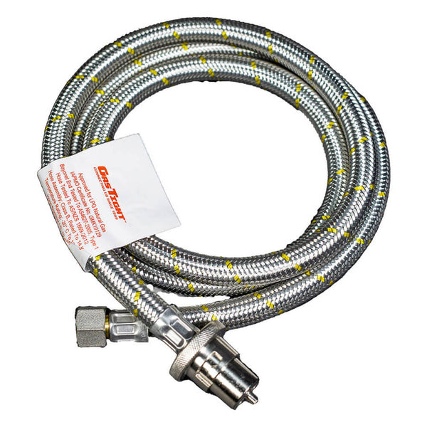 1.5m Bayonet Braided Gas Hose with 3/8 SAE connection